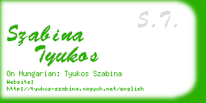 szabina tyukos business card